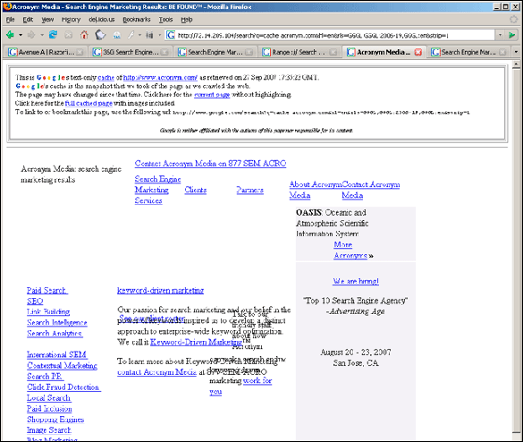 Acronym Media Home Page