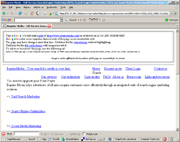 Reprise Media Home Page