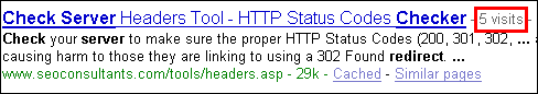 Google Results - Click Count