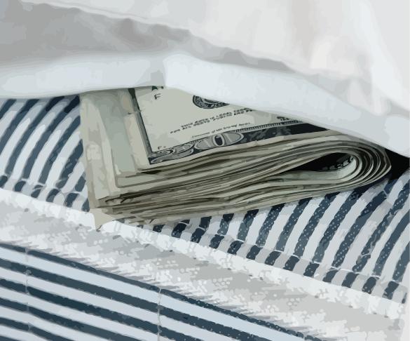 Cash Under Mattress