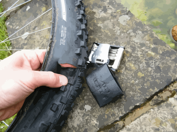 Bicycle Tire Rip and Boot