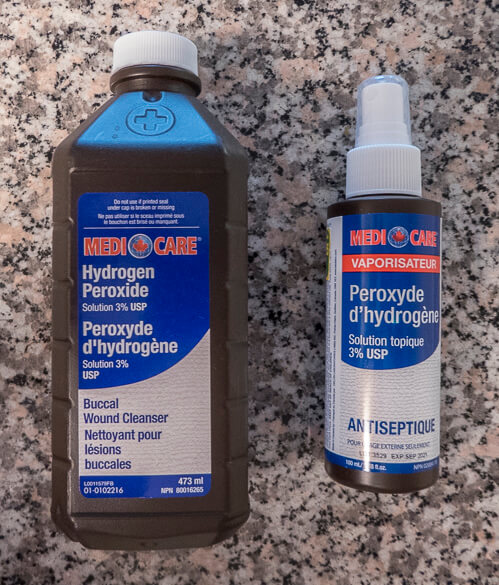 Hydrogen Peroxide Spray Bottle and Refill