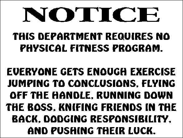Exercise Not Needed