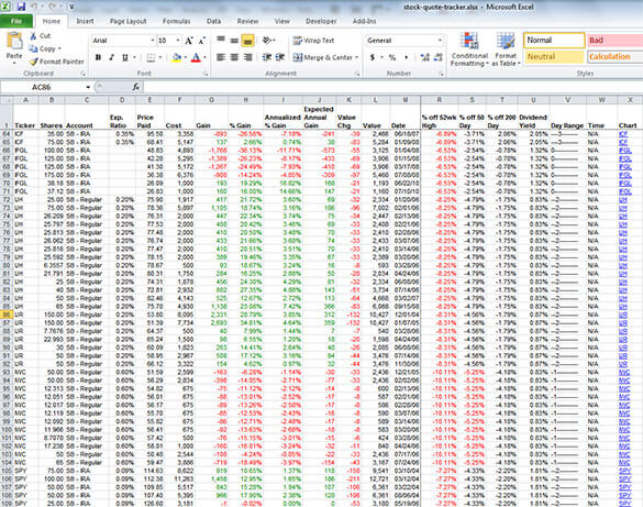 Our Free Online Investment Stock Portfolio Tracking Spreadsheet